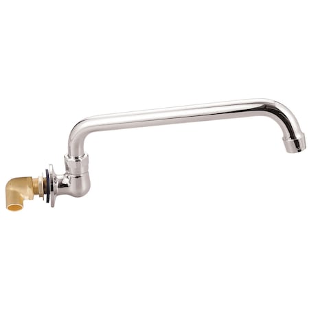 Bk Resources Faucet, Splash Mount Spout Base, 18" Double-Jointed Swing-Swivel Spout BKF-WMB-18-G